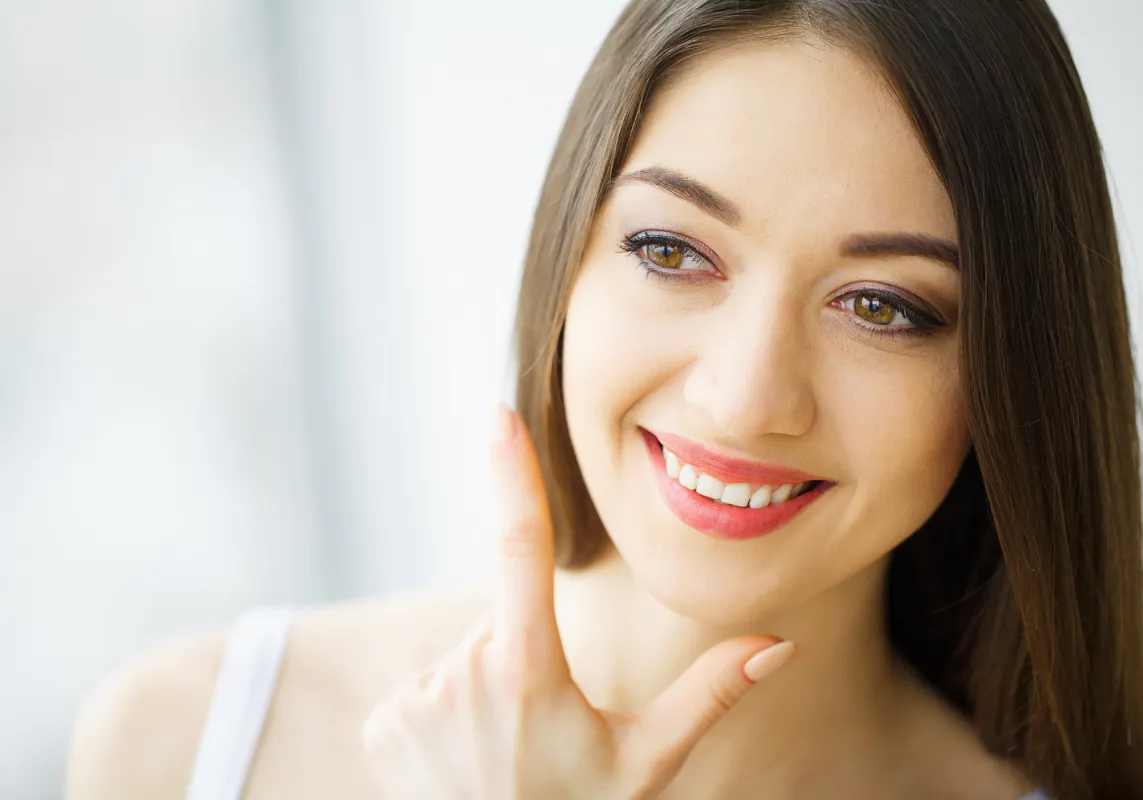 WENmedics skincare model with beautiful skin